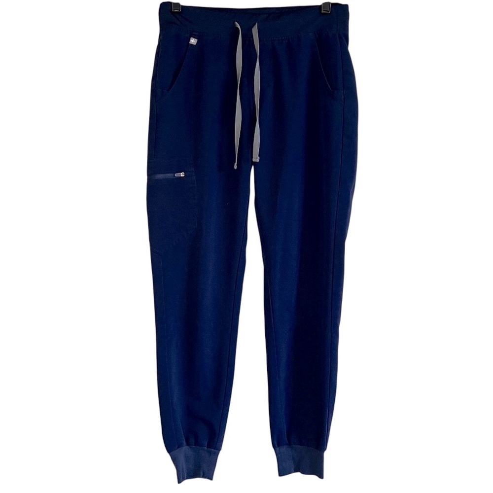 2/$30 Figs Blue Scrub Pant Joggers with Drawstring Waist and Elastic Cuffs